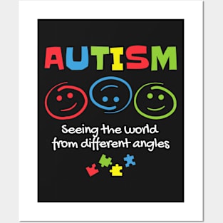 Seeing The World From Different Angles Autism Tee Posters and Art